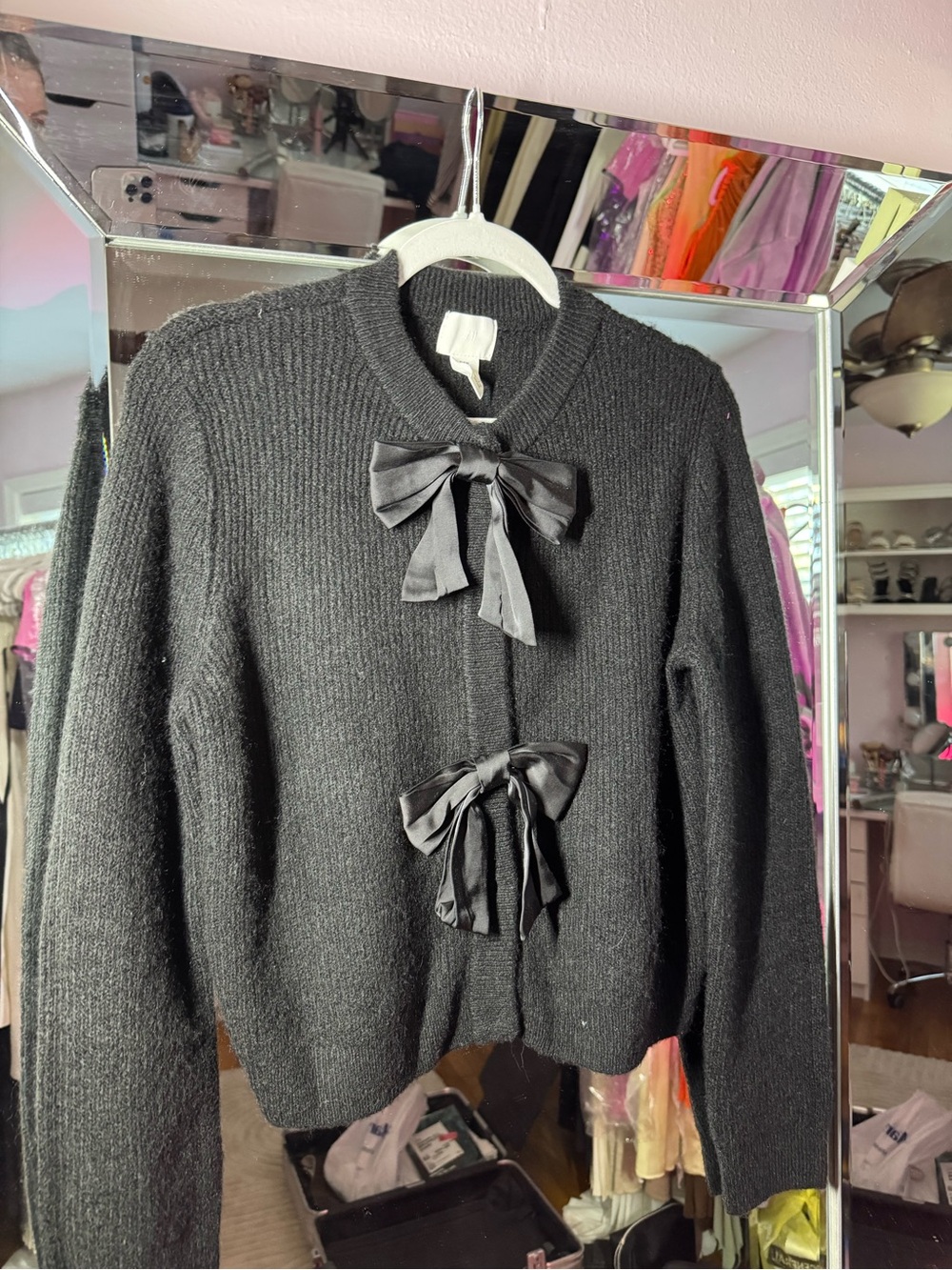 Black Bow-Accent Women's Sweater - H&M